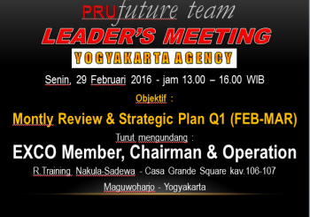 LEADER’S MEETING YOG  29 FEB 2016