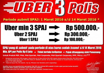 UBER 3 POLIS per 1-4 Maret 2016