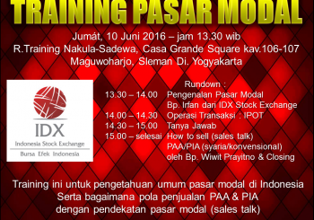 TRAINING PASAR MODAL DI YOG