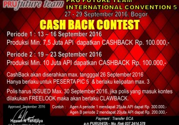 CASH BACK CONTEST