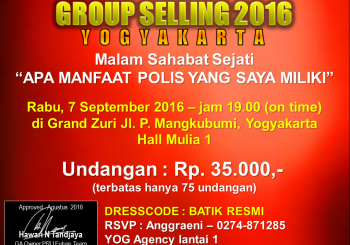 GROUP SELLING 2016 7 SEPT 2016