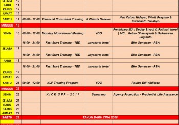 AGENDA YOG JANUARI 2017