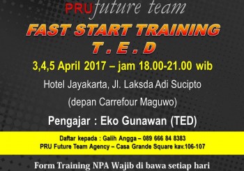 INFO FAST START TED 3,4,5 APRIL 2017