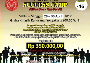 SUCCESS CAMP BATCH 46 YOGYAKARTA 29-30 APRIL 2017
