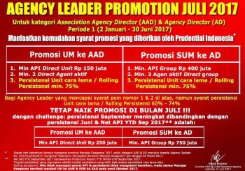AGENCY LEADER PROMOTION JULI 2017