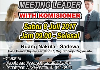 MEETING LEADER  WITH KOMISIONER – YOGYAKARTA