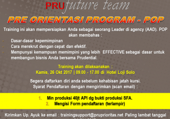 PRE ORIENTASI PROGRAM – POP
